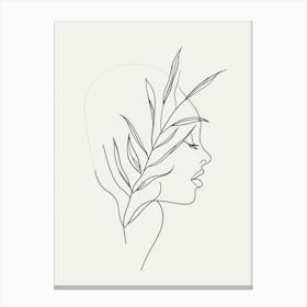 Woman'S Head Canvas Print