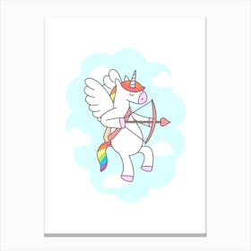 Unicorn Valentine Canvas Print