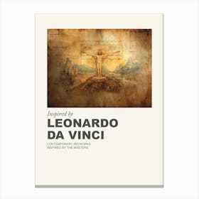 Museum Poster Inspired By Leonardo Da Vinci 3 Canvas Print