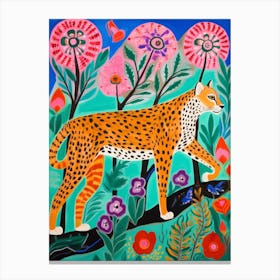 Maximalist Animal Painting Cheetah 3 Canvas Print