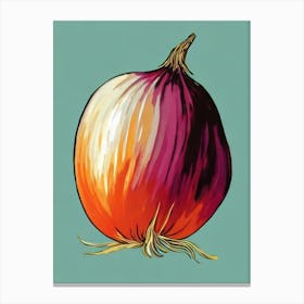 Onion Bold Graphic vegetable Canvas Print