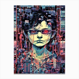 Cyber Child - Cyberpunk Boy Canvas Print