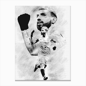 Kun Aguero 1 Canvas Print