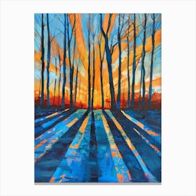 Sunset In The Woods 6 Canvas Print