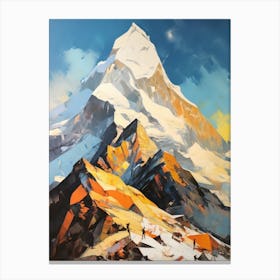 Kala Patthar Nepal 2 Mountain Painting Canvas Print