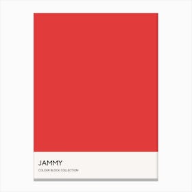 Jammy Colour Block Poster Canvas Print