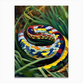 Eastern Ribbon Snake Painting Canvas Print