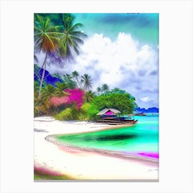 Koh Mak Thailand Soft Colours Tropical Destination Canvas Print