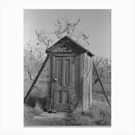 Privy On Farm In Placer County, California By Russell Lee Canvas Print