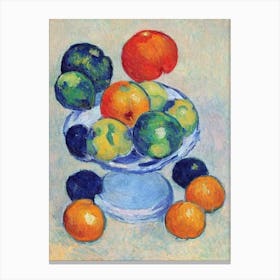 Pomelo Vintage Sketch Fruit Canvas Print