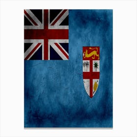 Fiji Flag Texture Canvas Print