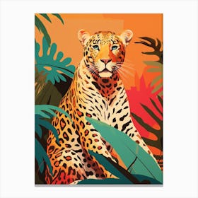 Leopard In The Jungle 11 Canvas Print