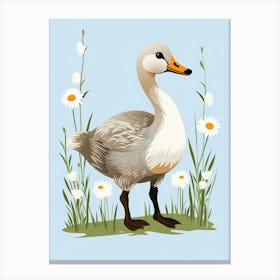 Baby Animal Illustration  Goose 6 Canvas Print