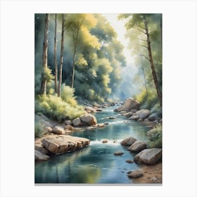 River In The Woods 2 Canvas Print