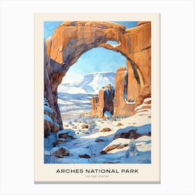 Arches National Park United States Of America 3 Poster Canvas Print