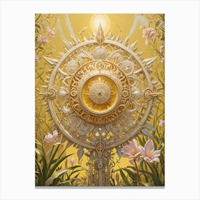 Golden Sun Wheel no2 Canvas Print