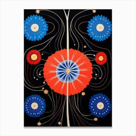 Nigella 2 Hilma Af Klint Inspired Flower Illustration Canvas Print