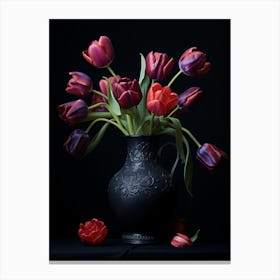 Red Tulips 4 Canvas Print