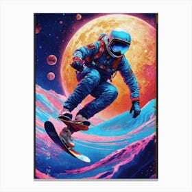 Space Skateboarder Canvas Print