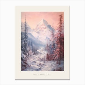 Dreamy Winter National Park Poster  Triglav National Park Slovenia 4 Canvas Print