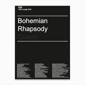 2iamfyqueen Bohemian Rhapsody Base Copy Canvas Print