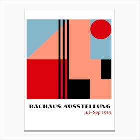 Bauhaus Blue Exhibition 9 Canvas Print