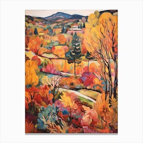 Autumn Gardens Painting Fredriksdal Museum And Gardens Sweden 1 Canvas Print