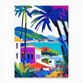 Nha Trang Vietnam Colourful Painting Tropical Destination Canvas Print