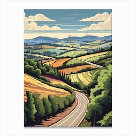 The Westweg Germany 1 Vintage Travel Illustration Canvas Print