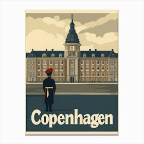 Aihrgdesign A Classic 1960s Travel Poster For Copenhagen 1 Canvas Print