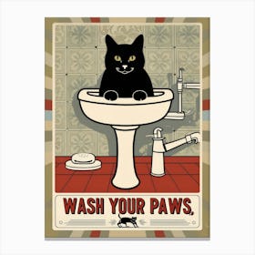 Wash Your Paws 20 Canvas Print