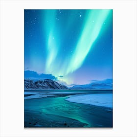 Aurora Borealis In Iceland Canvas Print