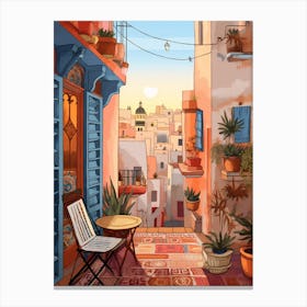Casablanca Morocco 3 Illustration Canvas Print