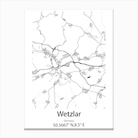 Wetzlar,Germany Minimalist Map Toile