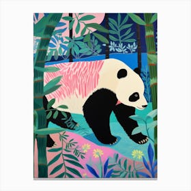 Maximalist Animal Painting Giant Panda 2 Canvas Print