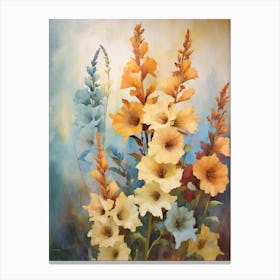 Fall Flower Painting Delphinium 1 Canvas Print