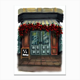 Rustic City Cafe Canvas Print