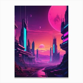 Futuristic City painting Canvas Print