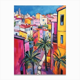 Lisbon Portugal 7 Fauvist Painting Canvas Print