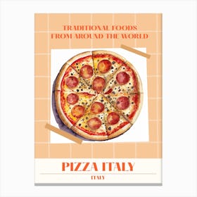 Pizza Italy 2 Foods Of The World Canvas Print