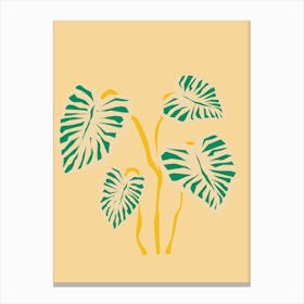 Tropical Plants great soft color #wallart #art #printable Canvas Print