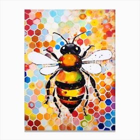 Bees Vivid Colour 5 Canvas Print