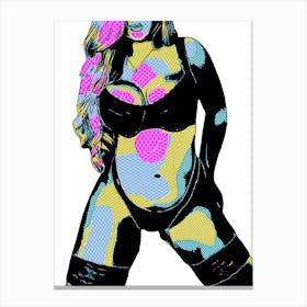 Abstract Geometric Sexy Woman (16) 1 Canvas Print