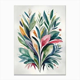 Watercolor Leaves Canvas Print Canvas Print