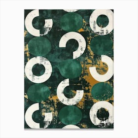 'Green Circles' 1 Canvas Print