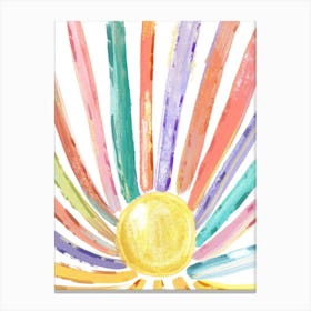 Retro Sunshine Symbol Canvas Print