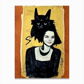 Sabrina The Teenage Witch Salem Cat Canvas Print