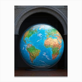 An Illustrious Piece Of Digital Render Of A Globe Highlighting Every Continent On Planet Earth Pred (6) Canvas Print