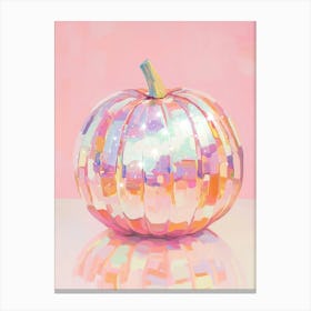 Mirrored Pink Pumpkin Canvas Print