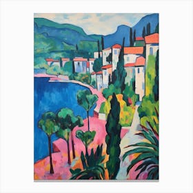 Lake Como Italy 3 Fauvist Painting Canvas Print